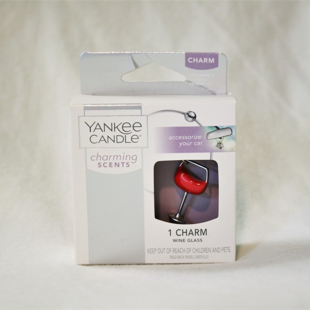Yankee Candle Wine Glass Charm Charming Scents Car Air Freshener Decor - Picture 7 of 7